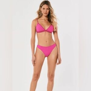 Hollister Gilly Hicks Ribbed Triangle Bikini Top
